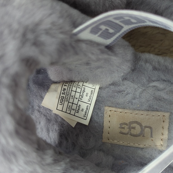 UGG OH YEAH fuzzy sandals- grey size 6 - Picture 6 of 9